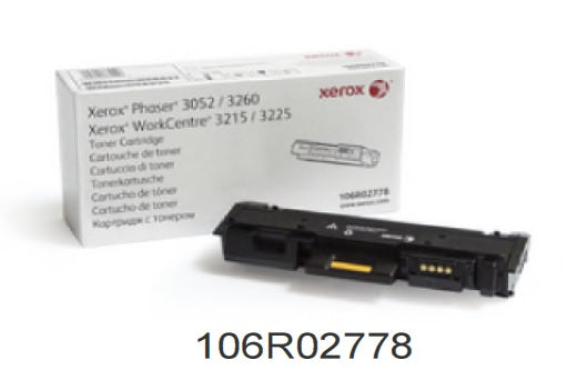 TONER XEROX 106R02778 NEGRO Phaser 3260/3052/WC 3215/3225 (3 000 PAG)