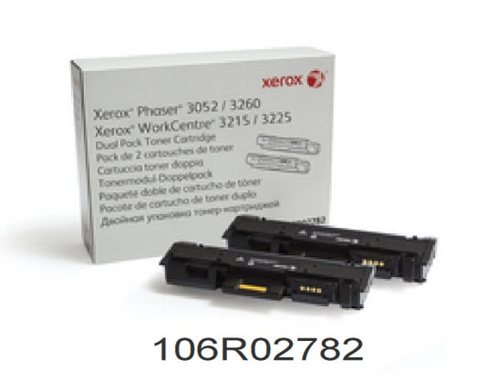 TONER XEROX DUAL PACK 106R02782 NEGRO Phaser 3260/3052/WorkCentre3215/3225 (6 000 PAG)