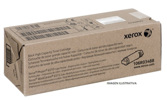 TONER XEROX 106R03488 NEGRO PHASER 6510 WC 6515 EXTRA ALTA CAPACIDAD (5 500 PAG)