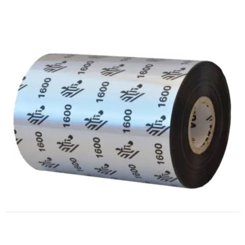 Cartucho de cinta Zebra Ribbon Cera 110mmX450mts Para Impresora Industrial Form.1600 Centro 1IN 01600BK11045 precio por rollo