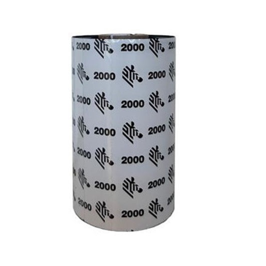 Cartucho de cinta Zebra de cera 174mmx450m (6,85inx1476 pies) 2000 Estandar nucleo de 25 mm (1 pulgada) para impresora Industrial