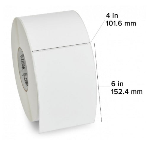 Etiqueta Zebra TT Transferencia Termica 4in X6in Z-Perform 2000T Centro 3in C/Pleca 1 Rollo 10000281