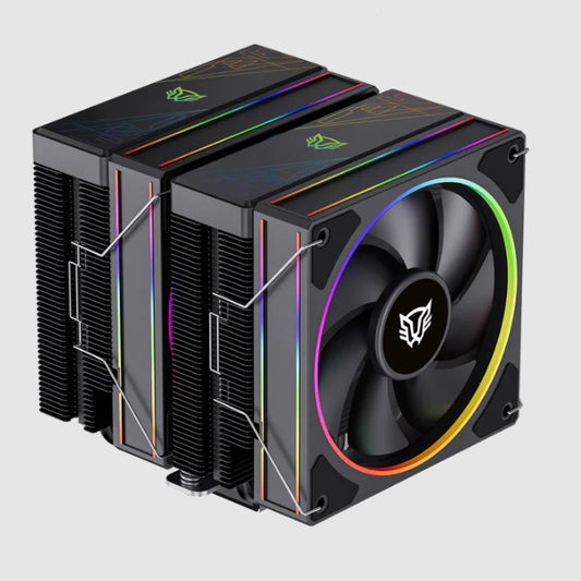 Enfriamiento de Aire Balam RushHeliux Pro HEX70 Negro 270W ARGB 600-2200 RPM 6 pipas compatible con Intel y AMD
