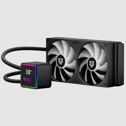 Enfriamiento Liquido Balam Rush Cryo Prism 240 Negro Display para monitoreo de temperatura ARGB 2x Vent 120 mm 270w