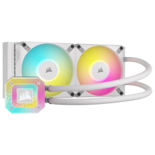 Enfriamiento liquido Corsair ICUE H100i Capellix XT Blanco 240mm 2*Fan AF RGB Elite