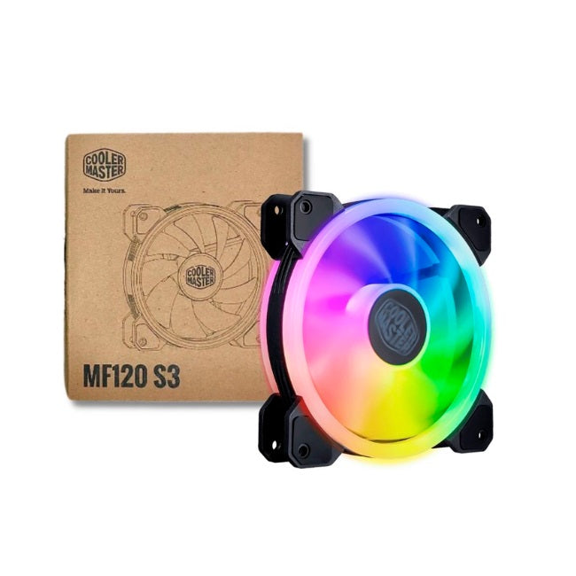 Ventilador Cooler Master MF120 S3 ARGB 120mm 650-1800 RPM Negro