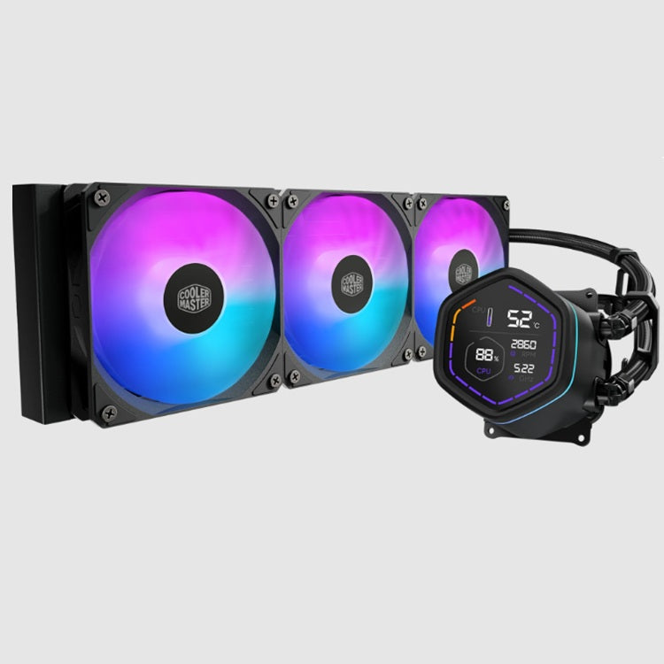 Enfriamiento Liquido Cooler Master MasterLiquid Core Nex Digital Series Negro LED DIGITAL DISPLAY 3xFAN ARGB 1750 RPM AMD/INTEL