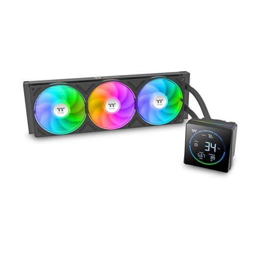 Enfriamiento Liquido Thermaltake TH360-S V3 3 Ventiladores120mm Negro ARGB pantalla 3.95 pulgadas