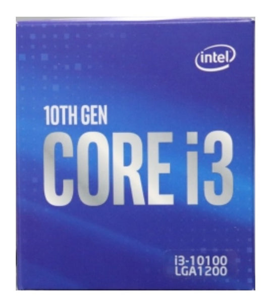 Procesador Intel Core i3-10100 con disipador y graficos LGA 1200 10a Gen 4Core 3.6Ghz 65w