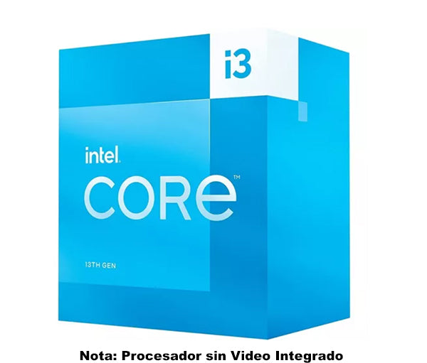 Procesador Intel Core i3-13100F con disipador sin graficos LGA 1700 13a Gen 4Core 3.4Ghz 58w