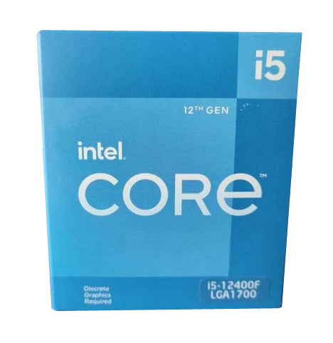 Procesador Intel Core i5-12400F con disipador sin graficos LGA 1700 12a Gen 6Core 2.5Ghz 65w
