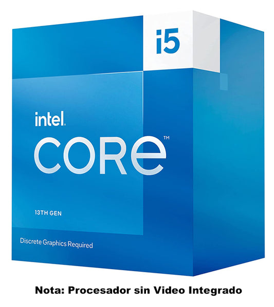 Procesador Intel Core i5-13400F con disipador sin graficos LGA 1700 13a Gen 10Core 2.5GHZ 65W