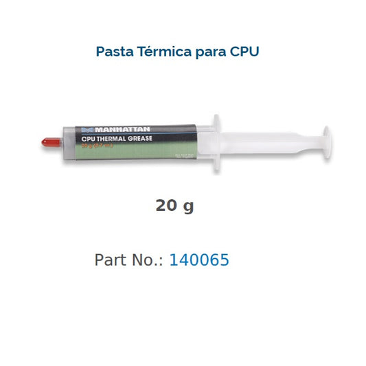 Pasta Termica Manhattan para procesador jeringa 20gramos