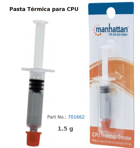 Pasta Termica Manhattan para Procesadores en jerigna 1.5g