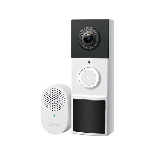 Timbre con cámara Wi-Fi TP-Link Tapo D210 IP65 2K 3MP visión nocturna a color batería recargable audio 2-vías incluye bocina de timbre