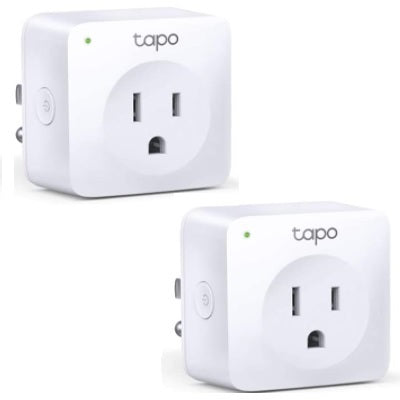 Kit (2 piezas) Mini Smart Plug TP-Link Tapo P100 Wi-Fi 2.4GHz 802.11b/g/n control de voz y acceso remoto