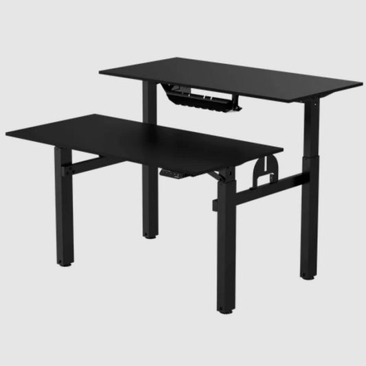 Escritorio de oficina Acteck Ergo Desk V2 ED727 Elite Doble estacion Ajuste Electrico Altura Negro