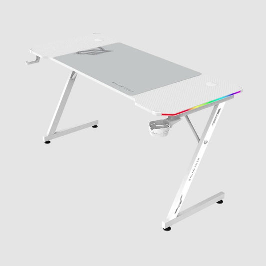 Escritorio Gamer Balam Rush Olympus Spot Glow MRX6000 RGB 140x60x74 incluye accesorios blanco