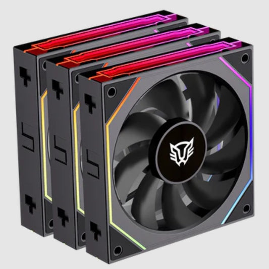 Ventidladores Balam Rush Eolox Link EXL95 Negro ARGB Daisy-Chain para PC hasta 1800RPM 120x120x25mm