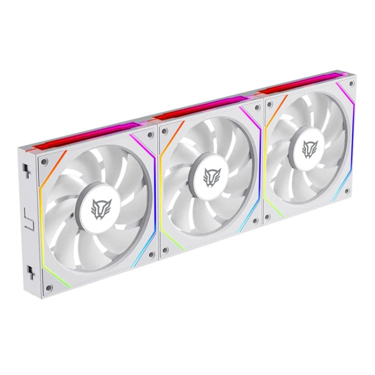 Ventiladores Balam Rush Daisy-Chain Ecolox Link EXL95 3pz 120mm aurea iluminada RGB 800 y 1800RPM blanco BR-942096