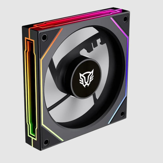 Ventilador Aspas Inversas Balam Rush Eolox Link EXL95R Negro ARGB 600-1800 Rpm 9 Aspas 120x120x25mm