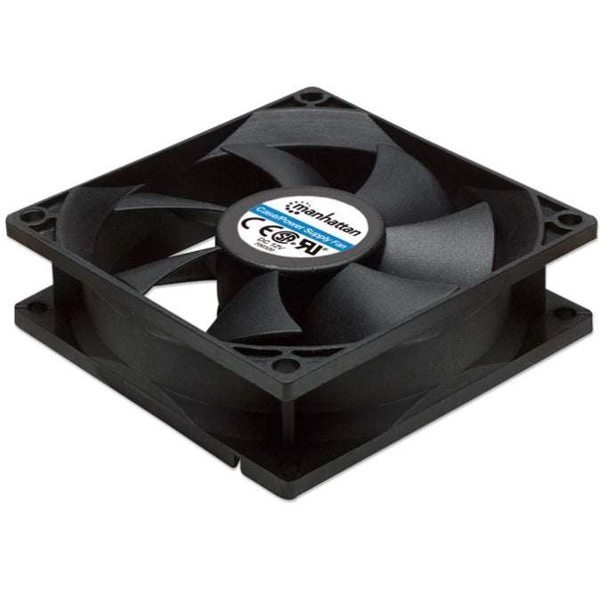 Ventilador Manhattan para gabinete 80x80x25cm 4 pines Negro