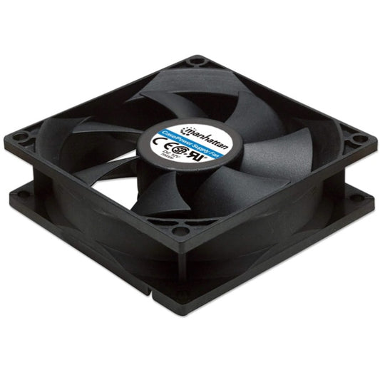 Ventilador Manhattan para gabinete 80x80x25cm 4 pines Negro