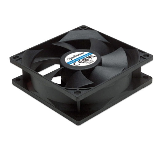 Ventilador Manhattan para gabinete 80x80x25 3 pines Negro