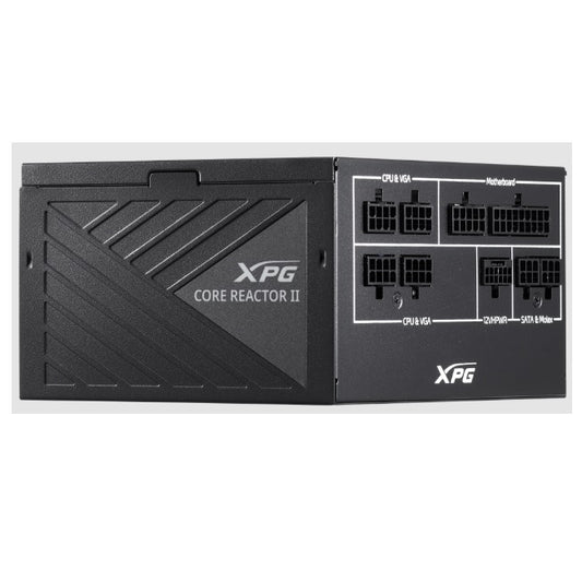 Fuente de Poder XPG 750W CORE REACTOR II 80 Plus Gold FDB Cojinete fluidodinámico 1x12VHPWR 6xPCIE 2xEPS 2400 RPM ATX 3.0