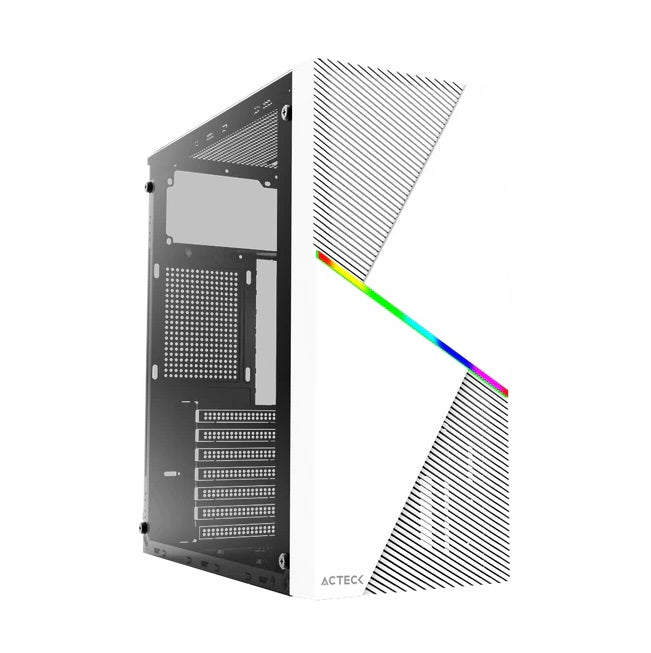 Gabinete Acteck Draco GM450 Blanco Fuente 500W media torre