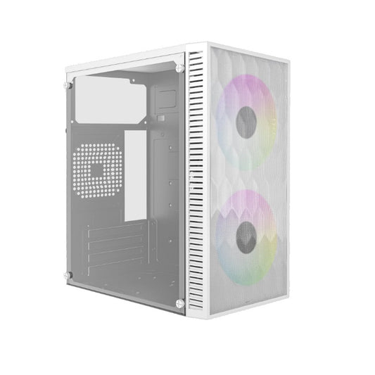 Gabinete Acteck Fuji GC470 Blanco Fuente 500W Mini Torre con Cristal 2 Vent