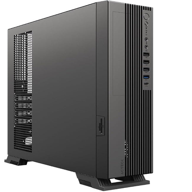 Gabinete Acteck Slim Onex GS455 Mini Torre negro Fuente 500 Watts 3xUSB 2.0 1xUSB 3.0 1xUSBC 3.0 Micro ATX/Mini ITX