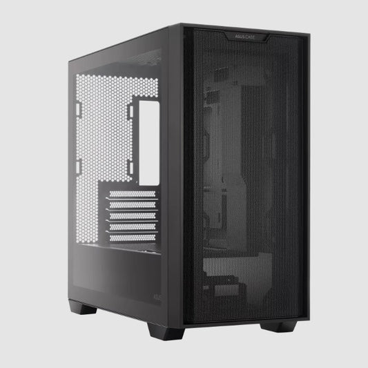 Gabinete ASUS A21 cristal templado media torre negro compatible con BTF Mini-ITX / Micro-ATX / ATX