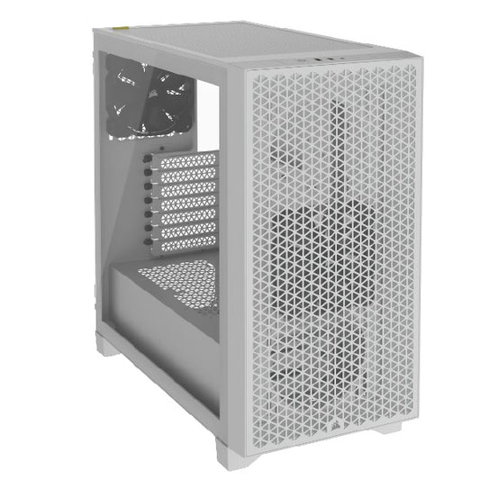 Gabinete Corsair 3000D AIRFLOW blanco cristal templado ATX media torre 2*ventiladores Elite