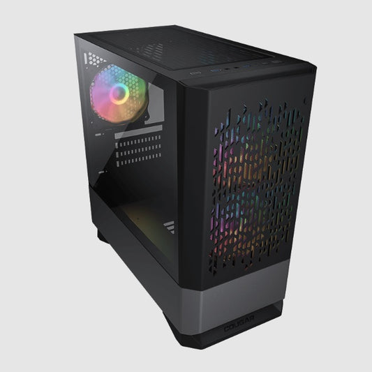 Gabinete Cougar MG140 Air RGB negro Cristal templado 3xVentiladores 120mm ARGB Mini Torre Mini ITX / Micro ATX