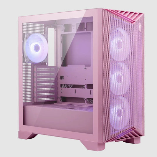 Gabinete MSI MPG GUNGNIR 212R Rosa Vidrio Templado 4xventiladores Media Torre ATX / Micro-ATX / Mini-ITX