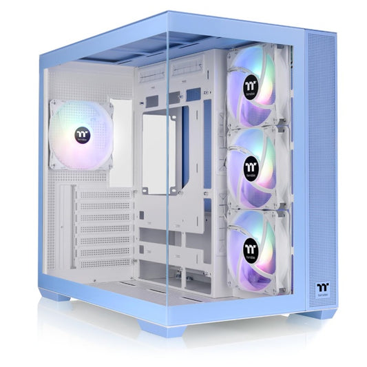 Gabinete Thermaltake View 380 TG ARGB Mid Tower Hydrangea Azul 4xVentiladores 120mm ATX CA-1Z2-00M1WN-00 Hidden-Connector Motherboards from ASUS MSI GIGABYTE
