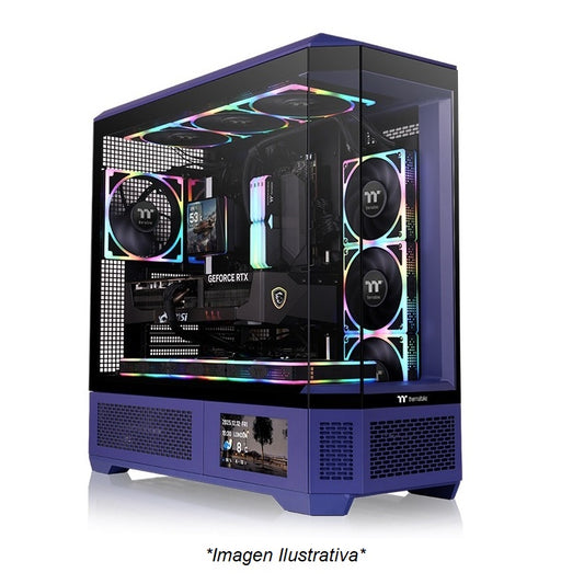 Gabinete Thermaltake View 600 TG Full Tower Future Dusk Morado/Negro E-ATX CA-11H-00FNWN-00