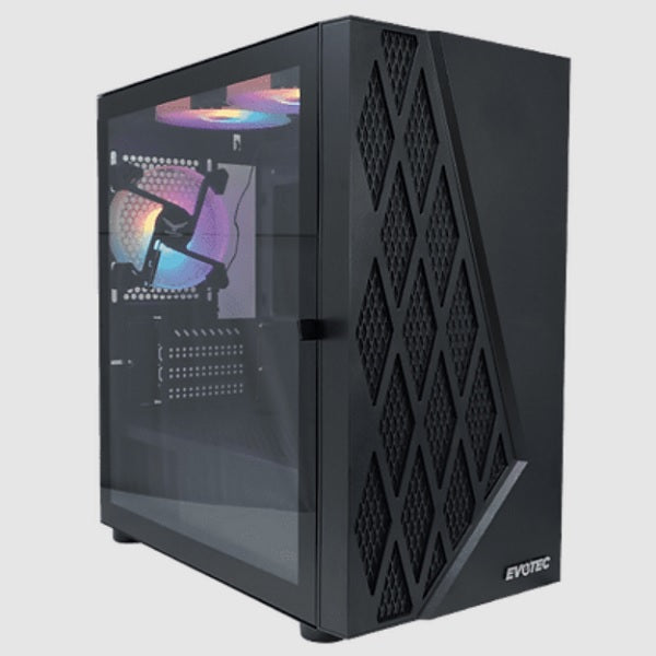 Gabinete Evotec Gamer Taipei Sin Fuente Tarjeta Micro-ATX / Mini-ATX Negro