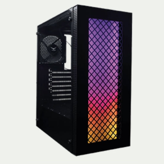Gabinete Evotec Gamer Beijing Sin Fuente Tarjeta ATX / Micro-ATX / Mini-ATX modelo EV-1020 color Negro