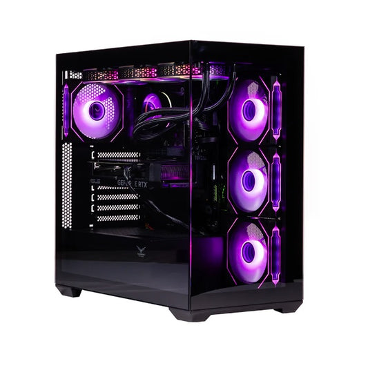 Gabinete Gamer Naceb Midi-Tower ATX/Micro-ATX/Mini-ITX USB 3.0 sin fuente 4 ventiladores instalados color Negro modelo NA-0637N
