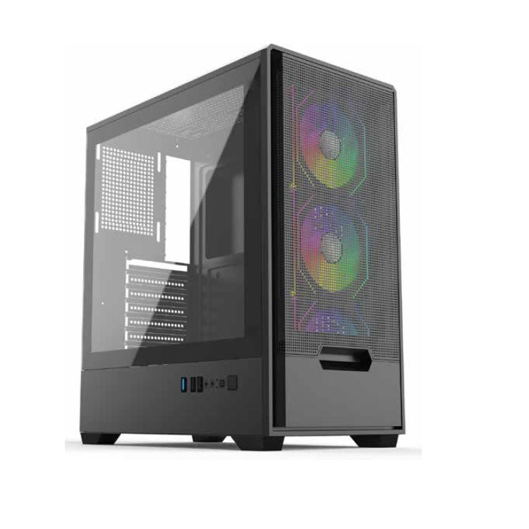 Gabinete media torre Gamer Naceb ATX STELLA NA-0658B color Negro
