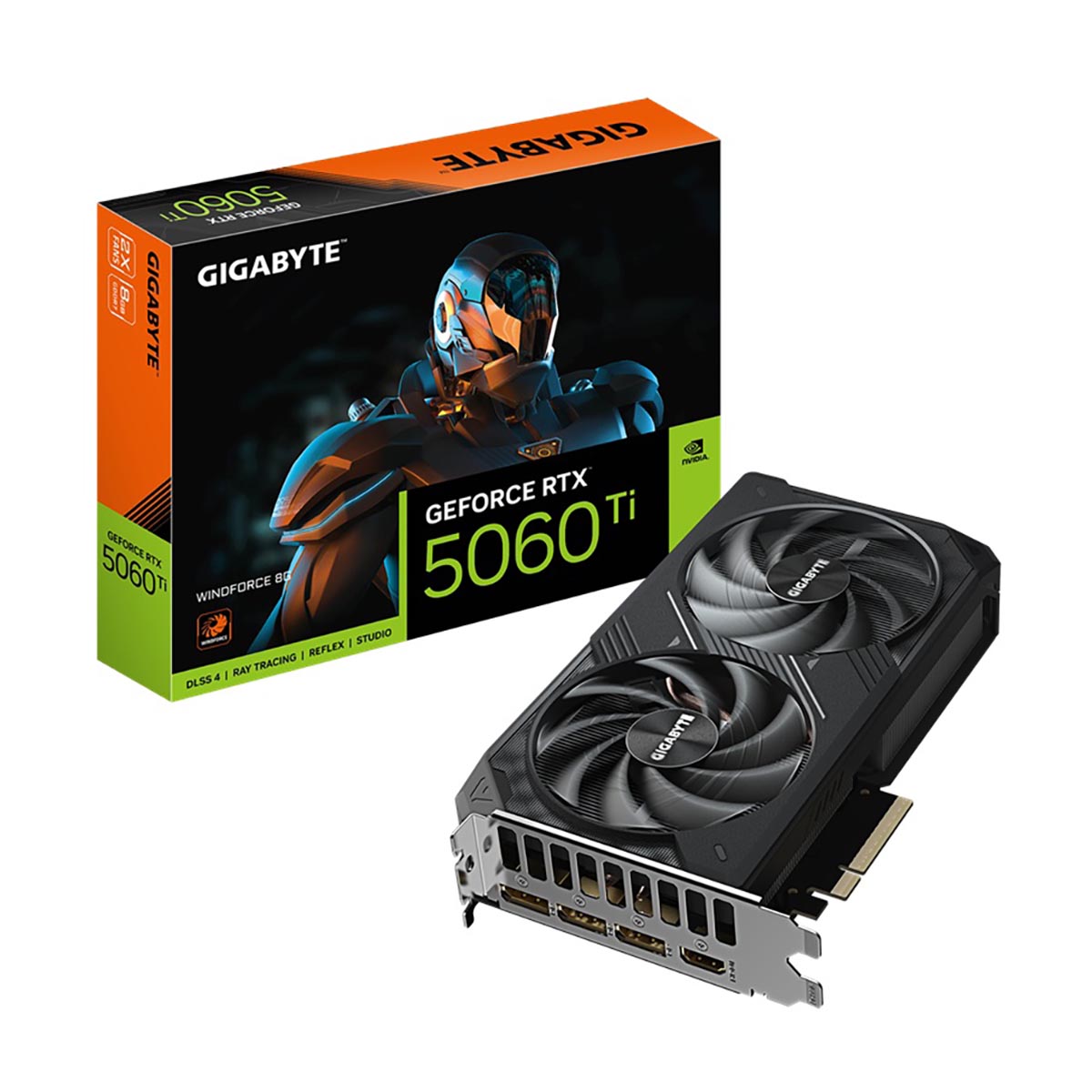 TARJETA DE VIDEO GIGABYTE (GV-N506TWF2-8GD) RTX 5060TI,8GB GDDR7,PCIE 5.0,HDMI,3*DP,2 FAN.TECH