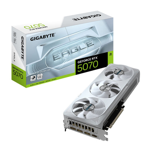 TARJETA DE VIDEO GIGABYTE (GV-N5070EAGLEOC ICE-12GD) RTX 5070,12GB GDDR7,PCIE 5.0,HDMI,3*DP,3 FAN.TECH