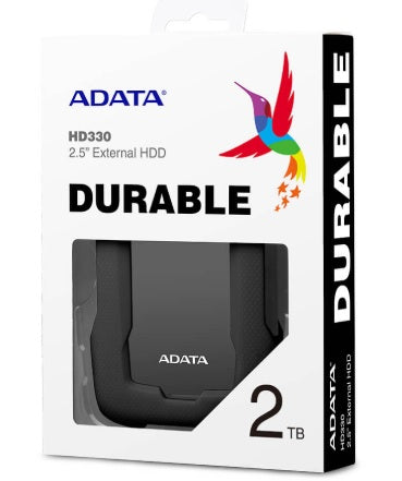 HD EXT 2 TB ADATA 2.5 USB 3.1 AHD330-2TU31-CBK CONTRA GOLPES NEGRO
