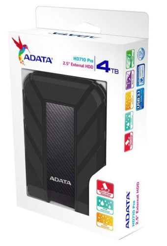 HD EXT 4TB ADATA 2.5 USB 3.1 AHD710P-4TU31-CBK CONTRA AGUA Y GOLPES NEGRO