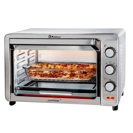 Horno eléctrico y convección Koblenz HKM-1500 S capacidad 32L (9 rebanadas pan) 3 funciones cocción termostato 100-250 grados 1500W