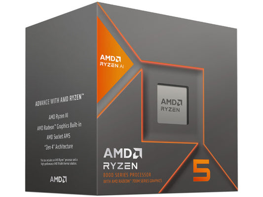Procesador AMD Ryzen 5 8600G de Octava Generación, 4.3 GHz (hasta 5.0 GHz), Con Gráficos AMD Radeon 760M y Sin Disipador, Socket AM5, Caché 16MB, Six-Core, AMD Ryzen AI, PCIe 4.0, 65W. PC