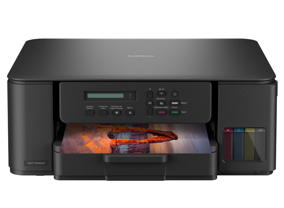 Multifuncional Brother DCP-T530DW Tinta Continua Color InkBenefit Tank Duplex USB WiFi 2.4 GHz/5 GHz 27 ppm