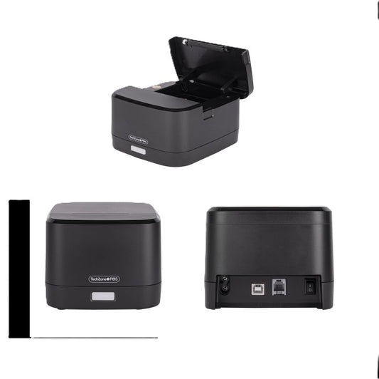 Impresora Termica Techzone POS 58mm Interface USB/RJ11 Compatible con Windows MacOS LINUX Android Sensor faltante de papel